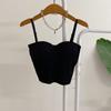 Honey J Women S Half Heart Cap Built In adJuStable Strap SleeveleSS Top 4 colorS