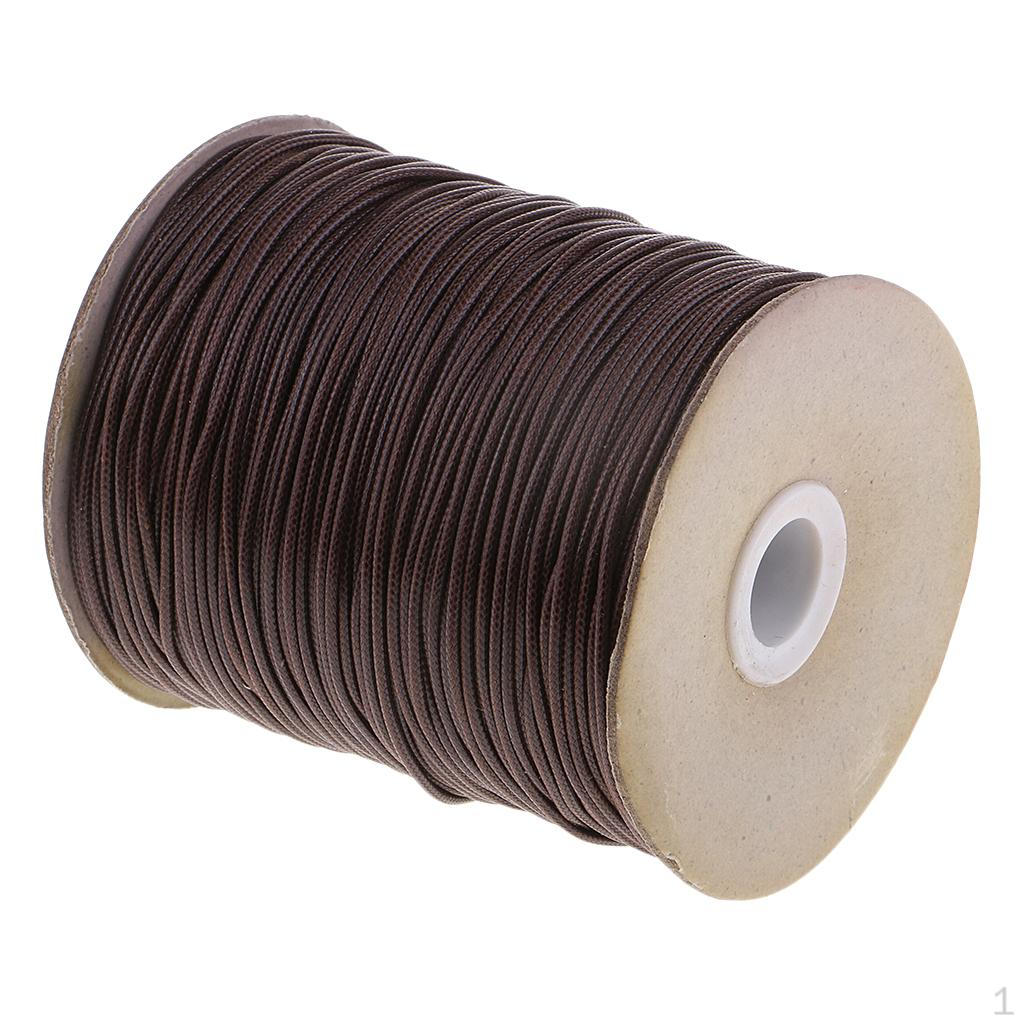 1 Roll 170M Waxed Cotton Cord Thread Rope Necklace Bracelet 1.5mm