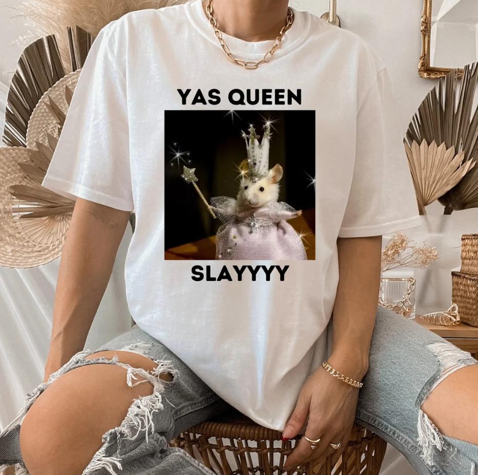 

Yas Queen Slay Sarcastic Humor Funny Unisex T-shirt, S-4XL L