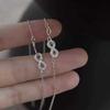 S925 Sterling Silver Infinity Choker Necklace for Women