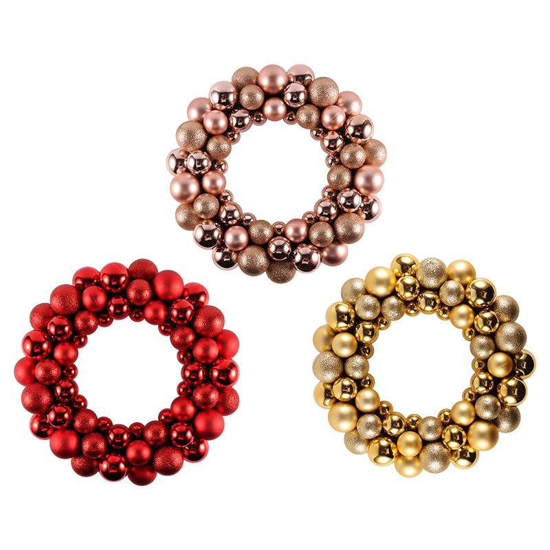 Hot-Selling Christmas Ball Wreath for Indoor/Outdoor Decoration