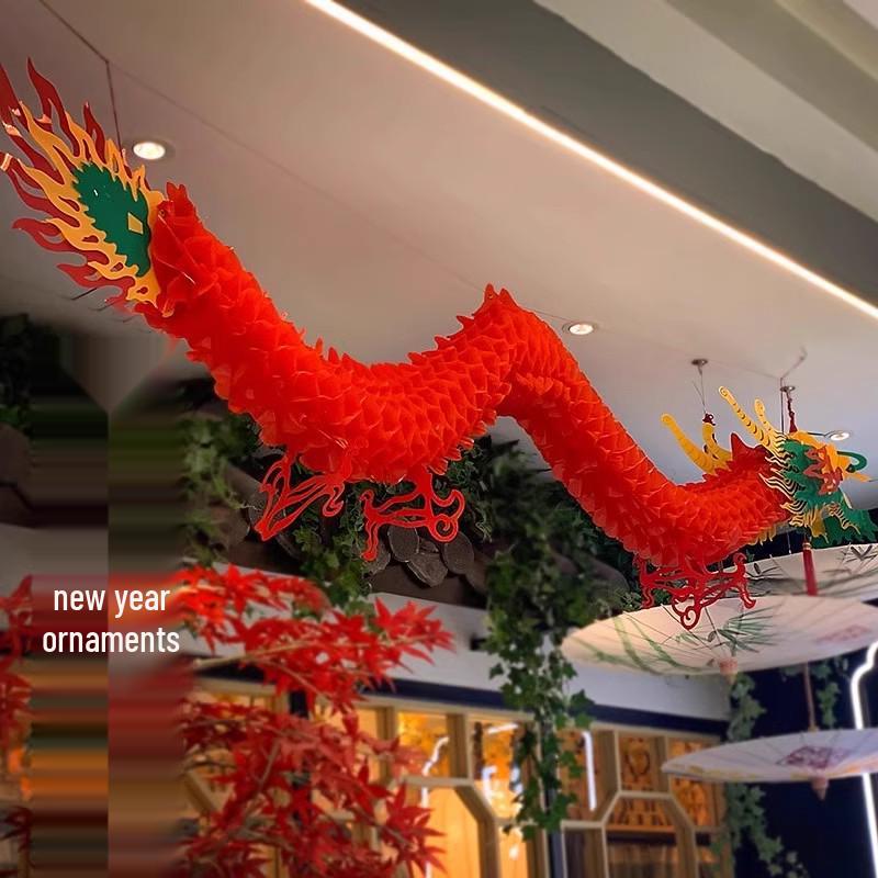 5-Foot Dragon-Shaped Lantern Decoration for Festivals and Celebrations