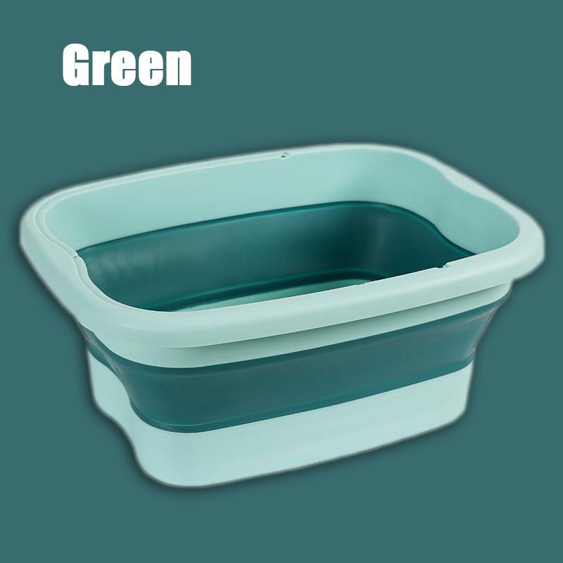 Folding Foot Bath Bucket Silicone Foot Bath Basin Massage Washing Bucket Bathroom Accessories Easy Hold Footbath for Adult Kid