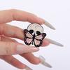 Butterfly Skeleton Skull Enamel Pins Custom Halloween Horror Brooches Lapel Badges Clothes Punk Jewelry Gift for Kids Friends