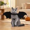 Cute Cat Bat Costume Halloween Pet Wings, Costume, Skeleton Wings Creative Dog Suit with Bells, Festive Apparel for Cats Dogs Cosplay Party