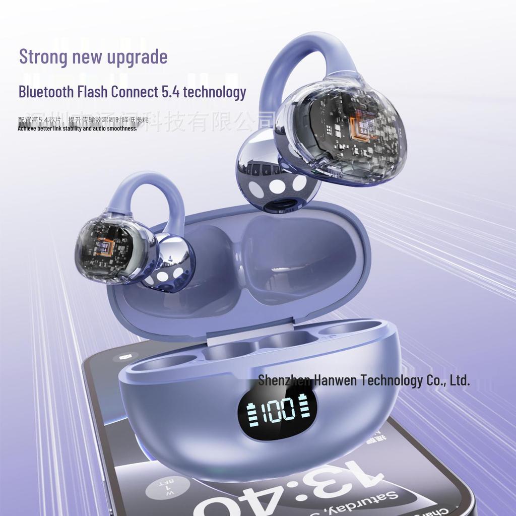 S6Pro Bluetooth Open-Ear Clip-On Drahtlose Kopfhörer mit Smart-Display