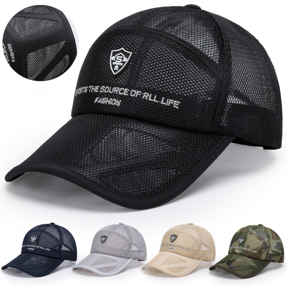 Full Mesh Summer Baseball Cap Adjustable Outdoor Sports Hats  For Man Women Unisex