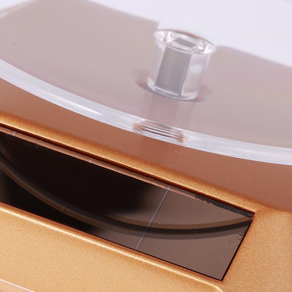 ° Solar LED Turntable Presentation Plate Jewelry Display Stand