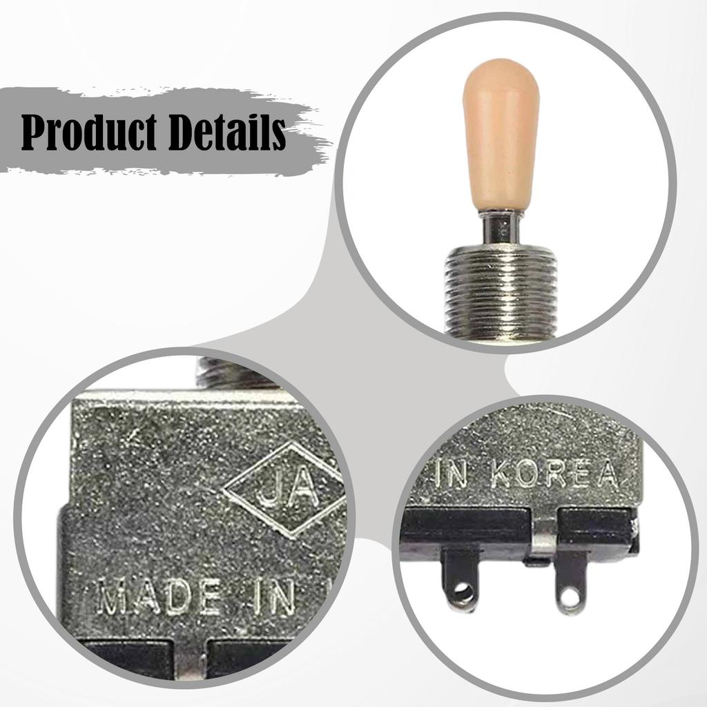 Enclosed 3 Way Guitar Toggle Switch Pickup Selector Switch Replacement Part for LP Electric Guitar Musical Instrument Accessorie