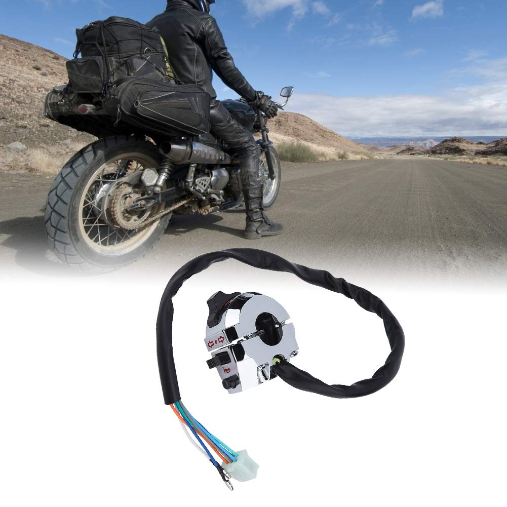 Motorcycle Blinker Switch Motorcycle Function Switch, Motorcycle Handlebar Switch Horn Turn Switch Blinker Switchs for 22mm Handlebar Motorcycle