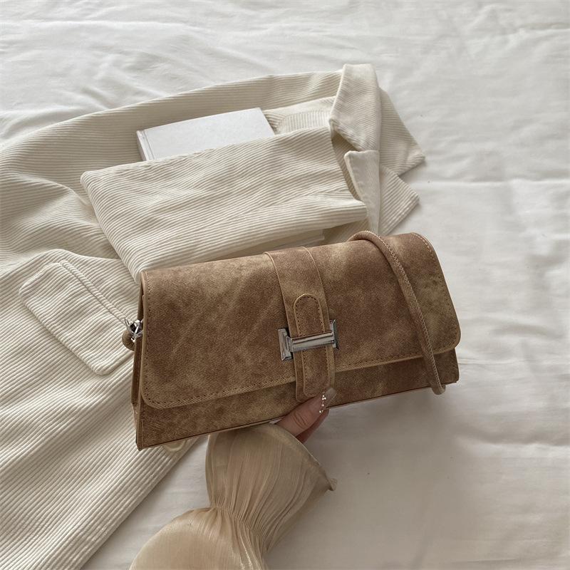 

Нишевая мода подмышечная маленькая сумка женская новая ретро дорожная сумка через плечо популярная сумка-мессенджер хаки