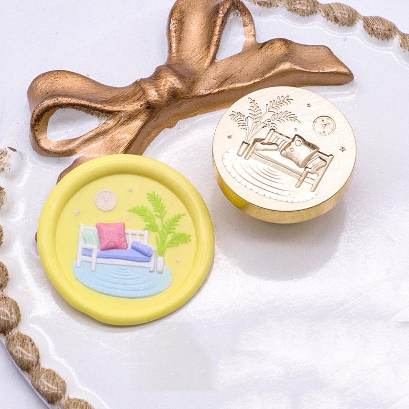 Stempellack Siegel Kupferkopf Künstlerisches Relief Rose Umschlag Tulpe Kerzenlicht Maiglöckchen Flammenfarbe Siegelkopf