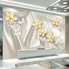 Mural Wallpaper Modern 3d Stereo Flower European Style Luxury Home Decor Living Room Bedroom Mural