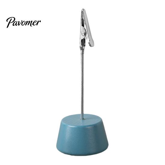 Place Card Holder Wood with Metal Clip, Small Table Number Name Sign Waterproof Wooden Clip Holder, Memo Note Photo Stand for Wedding Party Restaurant