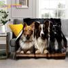 Cute Dog Samoye, Chihuahua, Husky, Koki Cartoon Soft Flannel Blanket for Beds Bedroom Sofa Picnic,Throw Blanket Outdoor Leisure