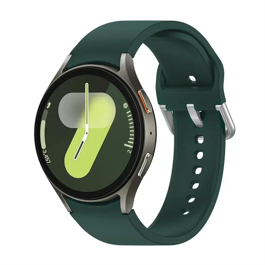 Silicone Strap For Samsung Galaxy Watch 7 6 5 4 44mm 40mm 5 45mm 20mm Bracelet Galaxy Watch6 4 Classic 47mm 43mm 46mm 42mm Band