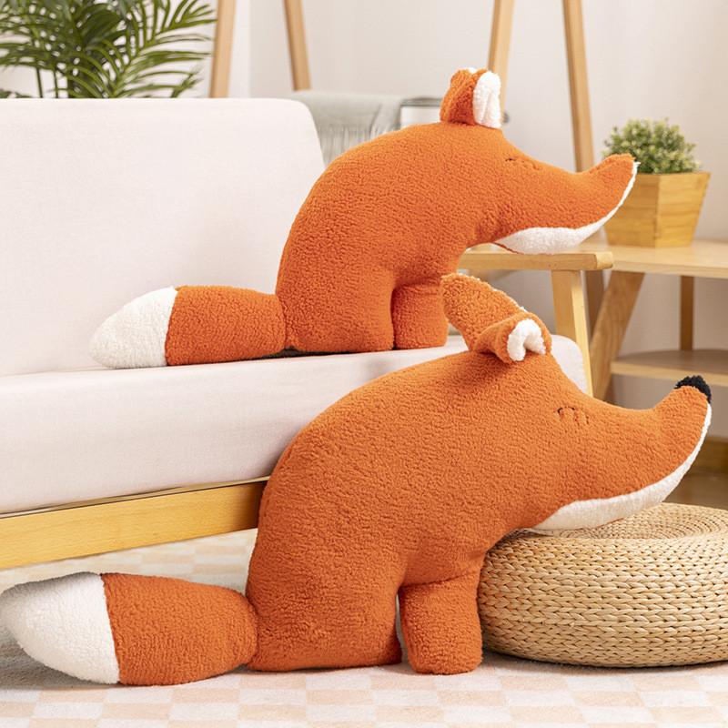 Adorable Plush Fox Doll Soft Stuffed Animal Cushion For Kids Sleep Comfort Gift