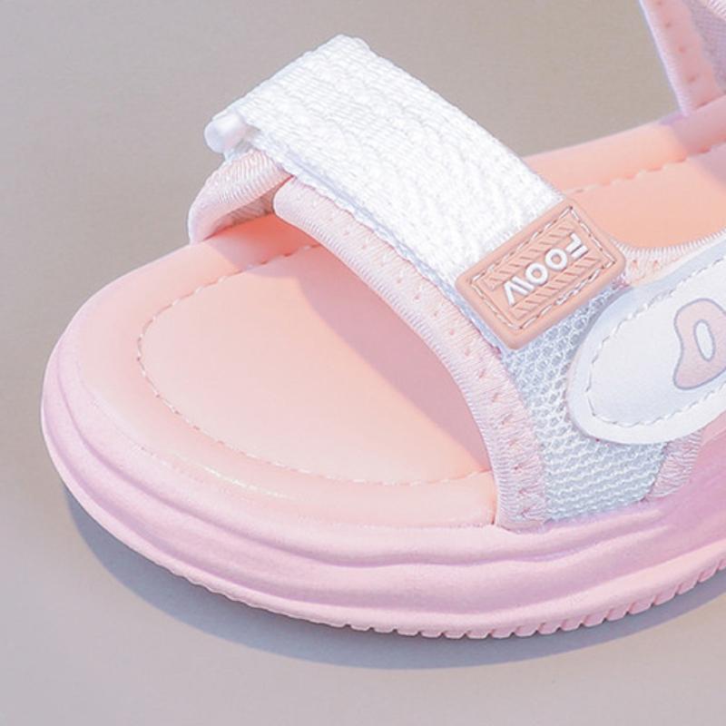 Girls' Sandals Summer Fashion Soft Bottom Middle School Children's Sports Student Princess Open Toed Children's Beach Shoes