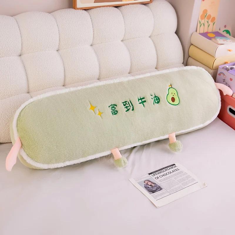 60/90cm Kiwi Strawberry Orange Avocado Apple Plush Toy Throw Pillow Sleeping Doll Toy Children Birthday Gift