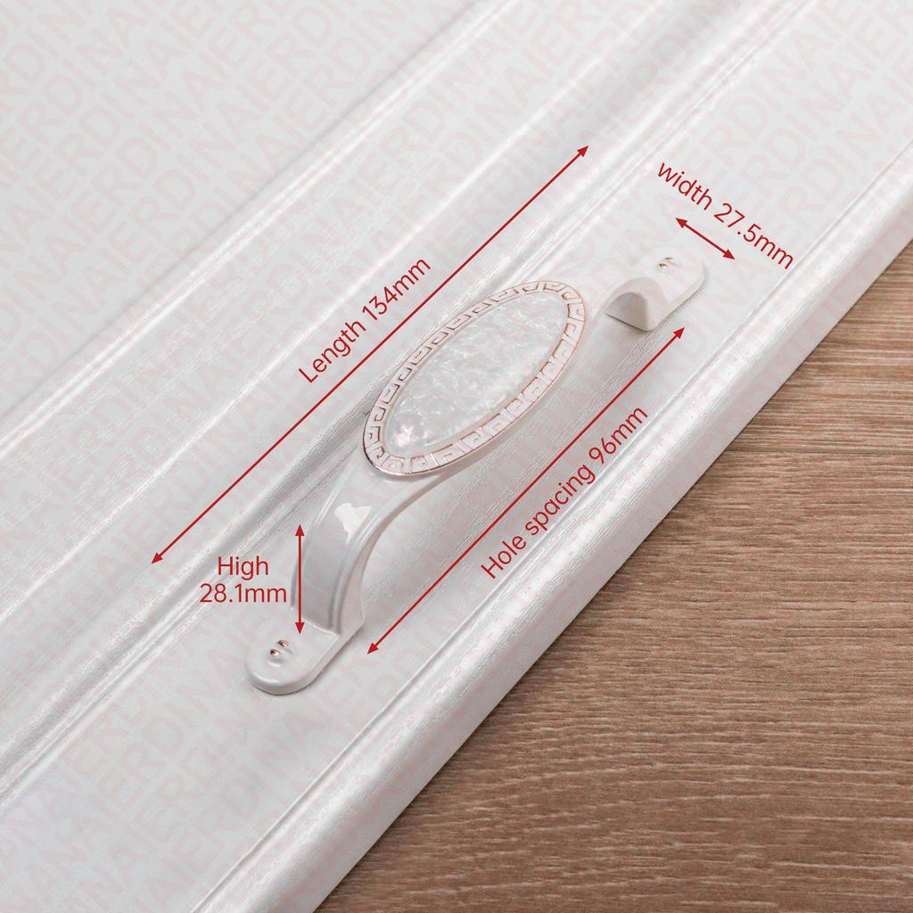 NAIERDI White Ceramic European Cabinet Handles Aluminum Alloy Door Kitchen Knobs Cabinet Pulls Drawer Knobs Wardrobe handle