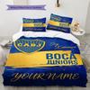 Name Custom Boca Juniors Pattern Bedding Set Quilt Cover Pillowcase Home Decor Gift (1 * duvet cover + 2 * pillowcase, without core)