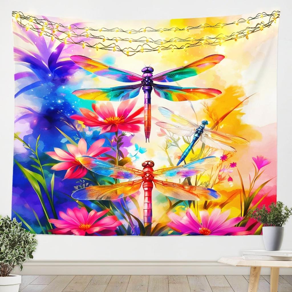 Snake Tapestry Purple Flower Leaves Wall Hanging for Kids Boy Girl Room Decor, Exotic Exotic Boho Moon Wall Blanket Tapestries