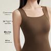 Nahtloser warmer Damen-Westen mit integrierten Brustpolstern - Slim Fit Herbst/Winter Basisschicht