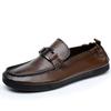Spring new men's fashion business casual leather shoes men's breathable and comfortable one-pedal Doudou shoes