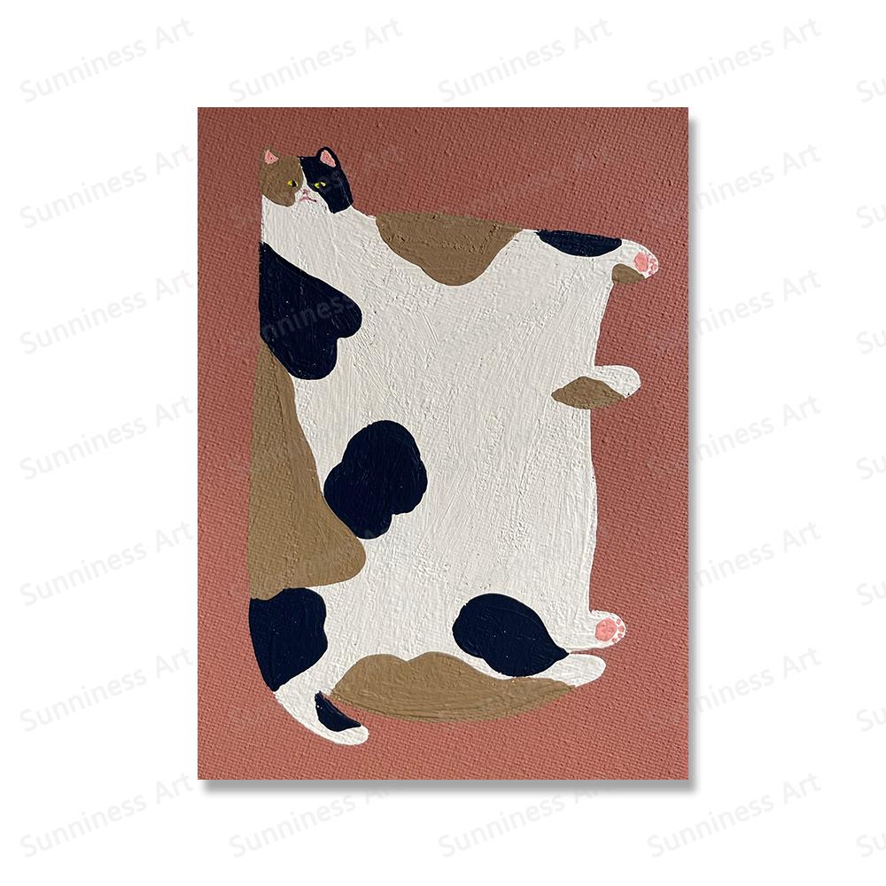 Funny American Fat Cat Art Plakáty Roztomilý mazlíček Obrazy na plátně Moderní zvířecí nástěnné obrazy do obývacího pokoje Domácí dekorace