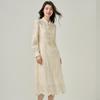 Iveni WEOQ337 Heavy Lace New Chinese Style Long Sleeve Dress