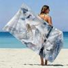 Figure Skating Girl Winter Beach Towel Patterned Sunscreen And Windproof Suitable For Swimming Pool Camping Travel