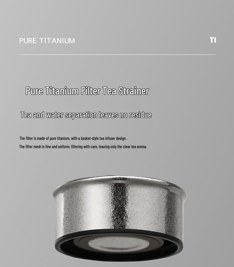 2025 Titanium Insulated Cup: Crystal Finish, Lightweight, Simple Business Style, Includes Gift Box