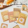 Cute Cartoon Toast Bread Sticky Notes - Tearable Memo Pad with Adhesive for Students