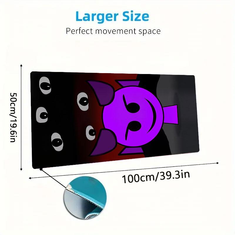 Cartoon Mouse Pad, Large Gaming Desk Mat, Non-slip XXL Mousepad for Laptop & Tablet, Mini PC Playmat with Stitched Edges