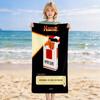 Custom Name Shatter Island Stylish Digital Printing Beach Towel Quick‑Drying Absorbent Blanket for Beach Pool Gym Travel