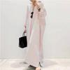 Women's Dress with Loose Striped Prints, Fashionable Women's Dress, Plus-size Long Cardigan Dress