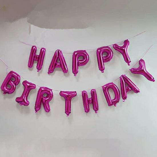 Colorful Happy Birthday Aluminum Foil Balloon Letter Set for Party Decorations