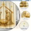 Christmas Nativity Scene Shower Curtain Holy Family Stable Star Of Bethlehem Religious Decor Waterproof Free Hooks Included