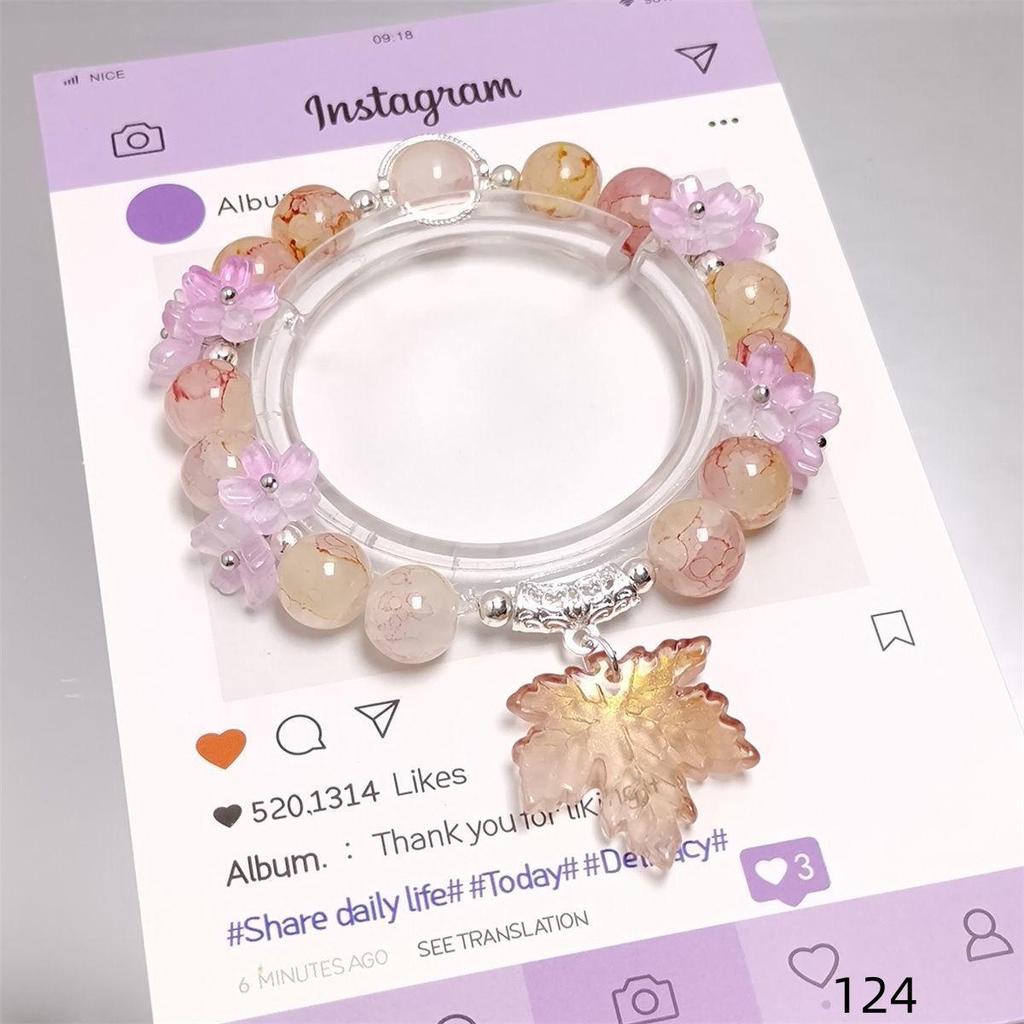 Mori Style Mermaid Crystal Bracelet - Sweet, Versatile Design for Women, Students, and Best Friends.
