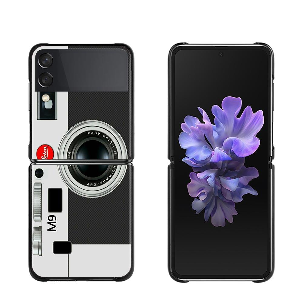 Zflip4 Phone Case For Samsung Galaxy Z Flip3 5G Z Flip 3 zflip z flip ZF Coque PC Cover Black Fundas Retro Camera Game