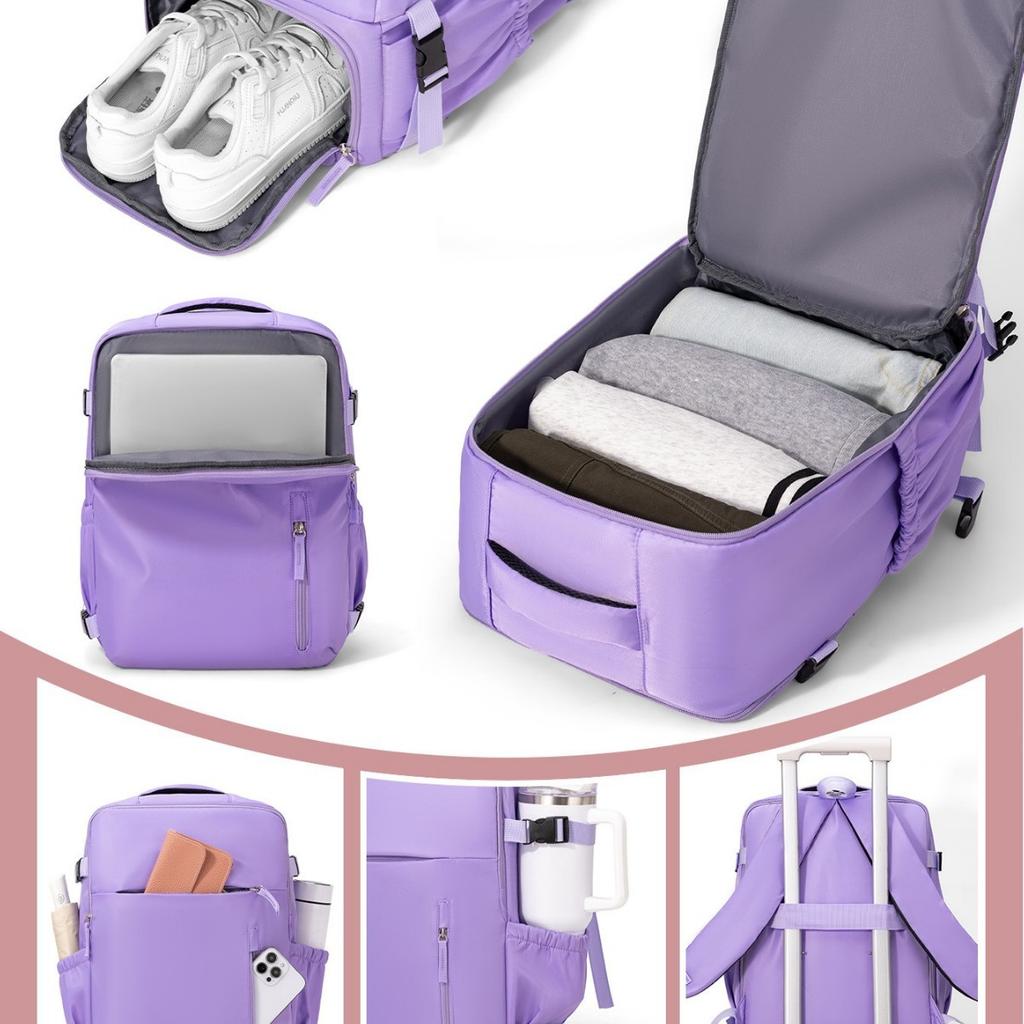 Schoolbag Travel Backpack Large Capacity Accompanying Warehouse Backpack Women's Lightweight Business Trip Men's 180 Open and Close Multifunctional 
