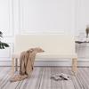 VidaXL Bench 139.5 Cm Cream Faux Leather
