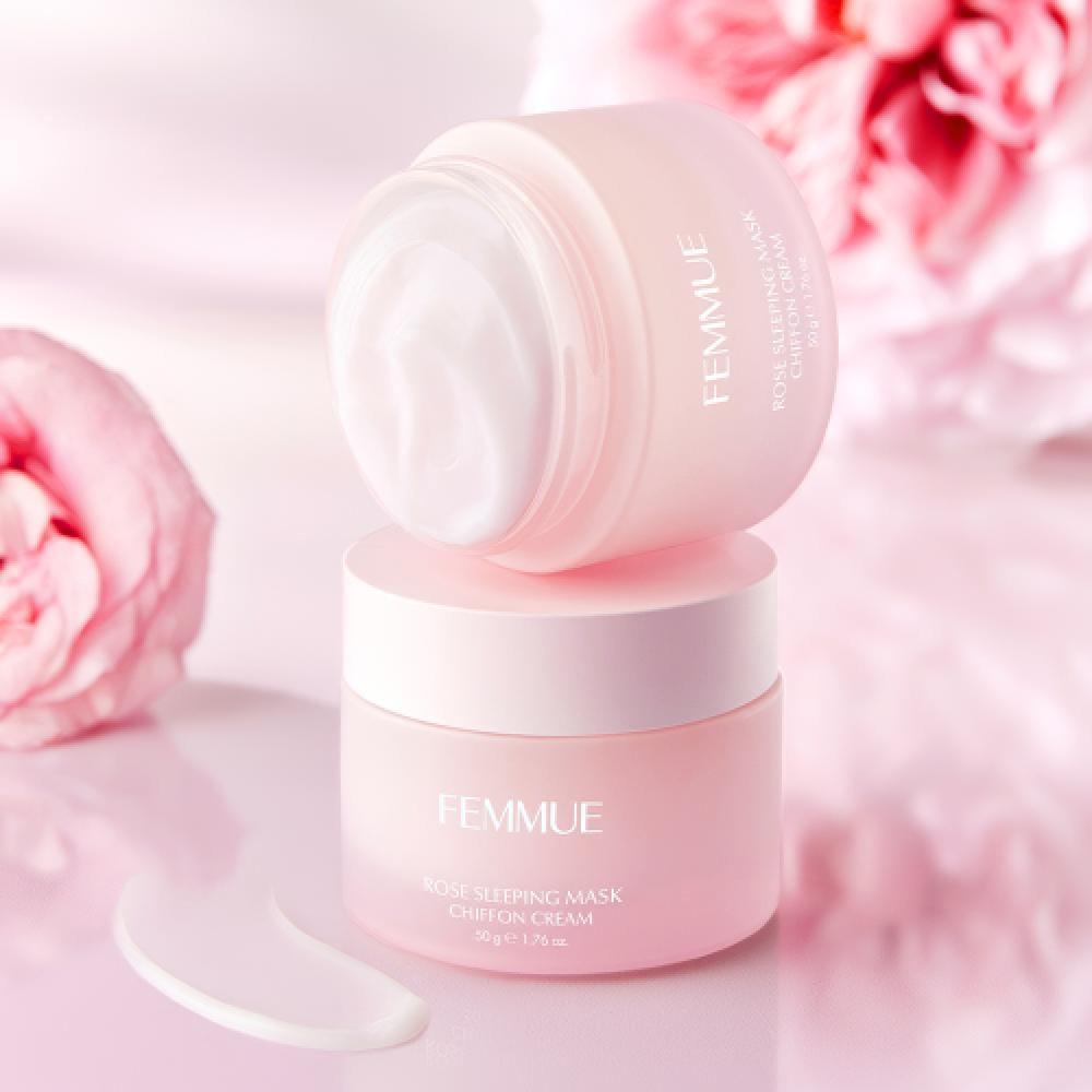 Femmue Rose Sleeping Mask Chiffon Cream 50g 001 Famu Rose Sleeping Mask Chiffon Cream 50g