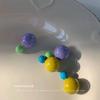 Clip on Convertible Ball Stud Earrings Candy Color Block Acrylic Material Fashion Jewelry Lightweight Comfort Wear