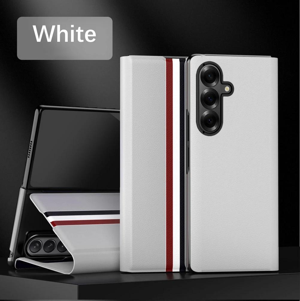 Luxuriöses Business-Leder mit eingebautem Kartenfach, Ständerhalter-Hülle für Samsung Z Fold 7 Galaxy Z Fold 7 6 5 4 3 Schutzhülle