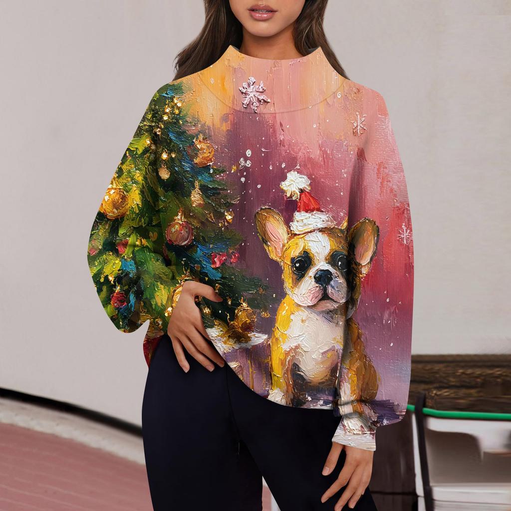 Women's Sweatshirt Sports Flannel Sweatshirt Long Sleeve Top Casual V-Neck Sweatshirt