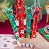 Yousheng 1/2/4Pcs Christmas Glitter Ballpoint Pens Santa Claus Reindeer Xmas Tree Festive Decompression Design Ink Pens Writing Tool