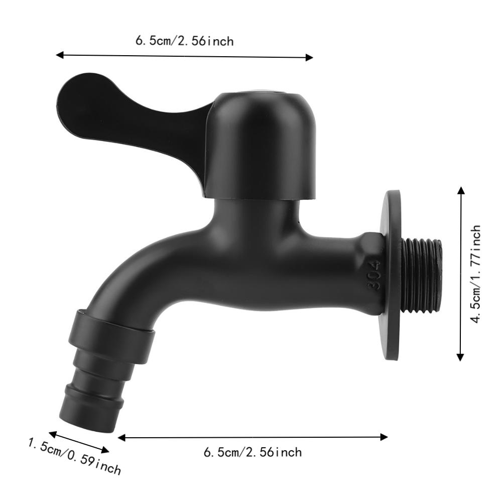 Wall Mount Water Faucet Black Faucet Easy Install Water Tap Outdoor