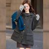 Bailuyu Women's Hooded Wool Blend Double-Faced Coat