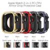 2 in 1 Case for Apple Watch Series 11/10/9/8/7/SE/6/5/4 Ultra 46 42 45 40 44 49mm TPU+ PC Shockproof Protector Bumper for iwatch